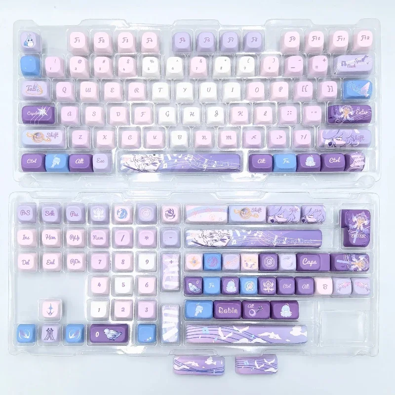 

New Listing Honkai: Robin Complete Set Keycap 140 Key FOA Height Keycap PBT Material Customized Keyboard Keycaps Artisan Keycaps