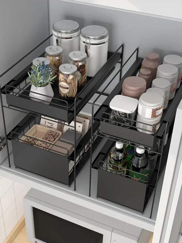 

High-quality New Arrival Storage Rack, Floor To Ceiling Cabinet, Retractable Drawer Style Cabinet Storage, Layered Shelf