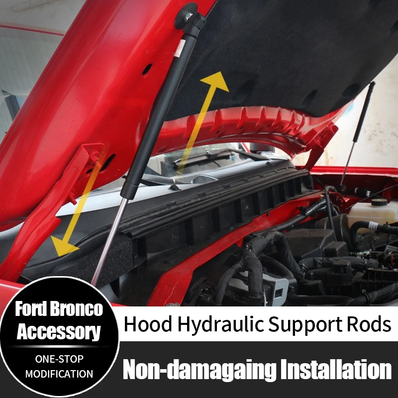 

1Pair Ford Ford Bronco 2/4 Door Hood Hydraulic Support Rods Front Bonnet Lift Support Poles Struts Shocks Hydraulic Rod Spring