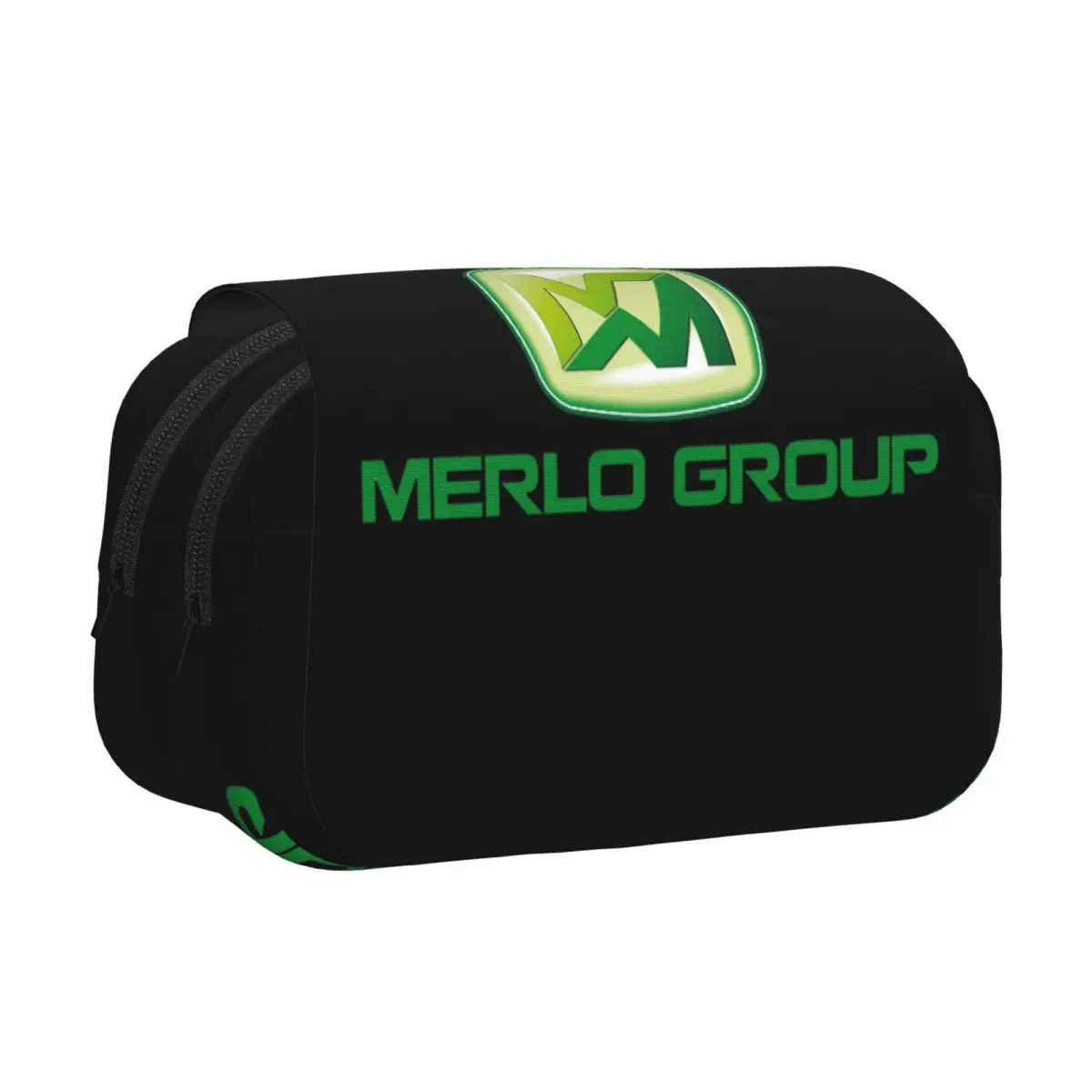Merlo Logo Pencil Case Pen Holder Hard Shell Leather Large Capacity Pen Box Pencil Bag for Boys Girls School