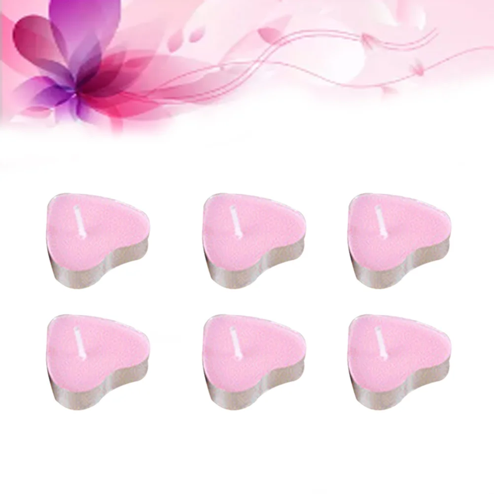 

50Pcs Heart-Shaped Elegant Flameless for Valentine's Day Proposal Celebration Individual Boxed Gift Ready Pink