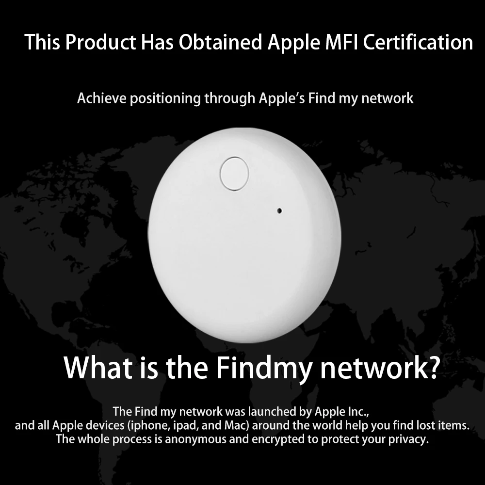 علامات تعقب ذكية صغيرة من Tideboom لـ Apple Find My Pets Kids مفتاح المحفظة سيارة الأمتعة مكافحة خسر مكتشف محدد إنذار لنظام Ios #5