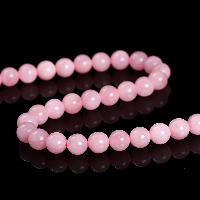 Wholesale Natural Stone Pink Quartz Bead Smooth Round Loose Spacer 4-12mm For Jewelry Making Diy Necklace Bracelet Accessory