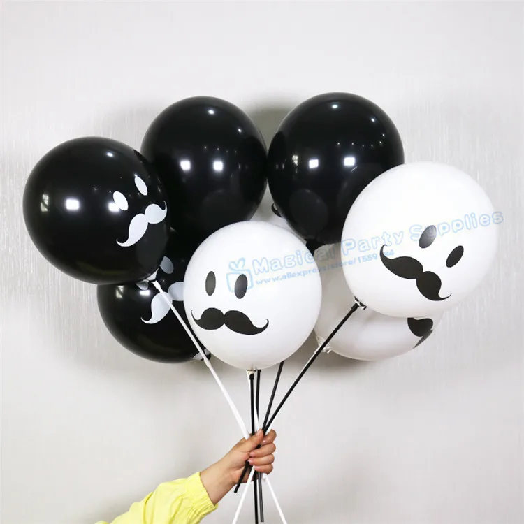 1 Set Mustache Balloon black beard Christmas balloon Kids Little Baby Shower Balloons Boy Toys Man Birthday Party Decor Supplies image 3