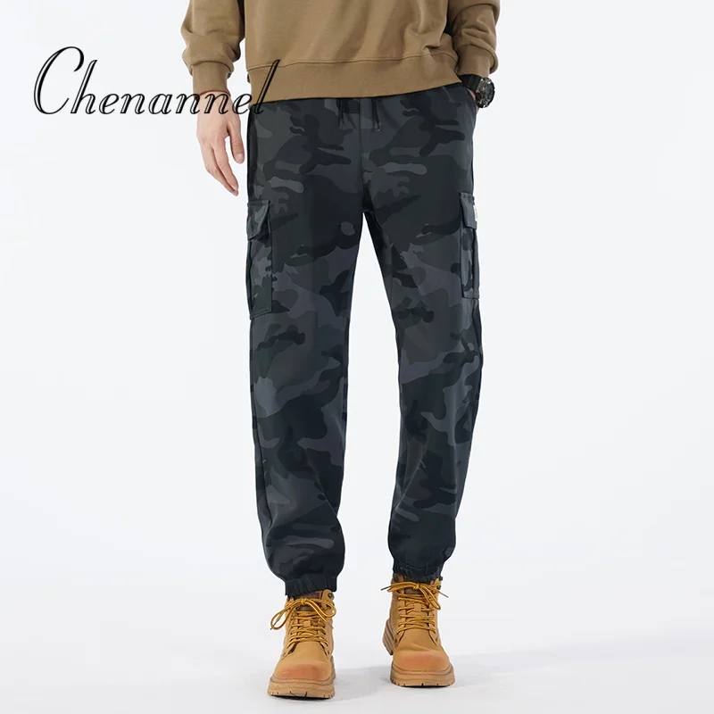 

Men's Camouflage Autumn New Style Pants Trousers Male Loose Long Pants Men Multiple Pockets Military Style Work Pants Trousers