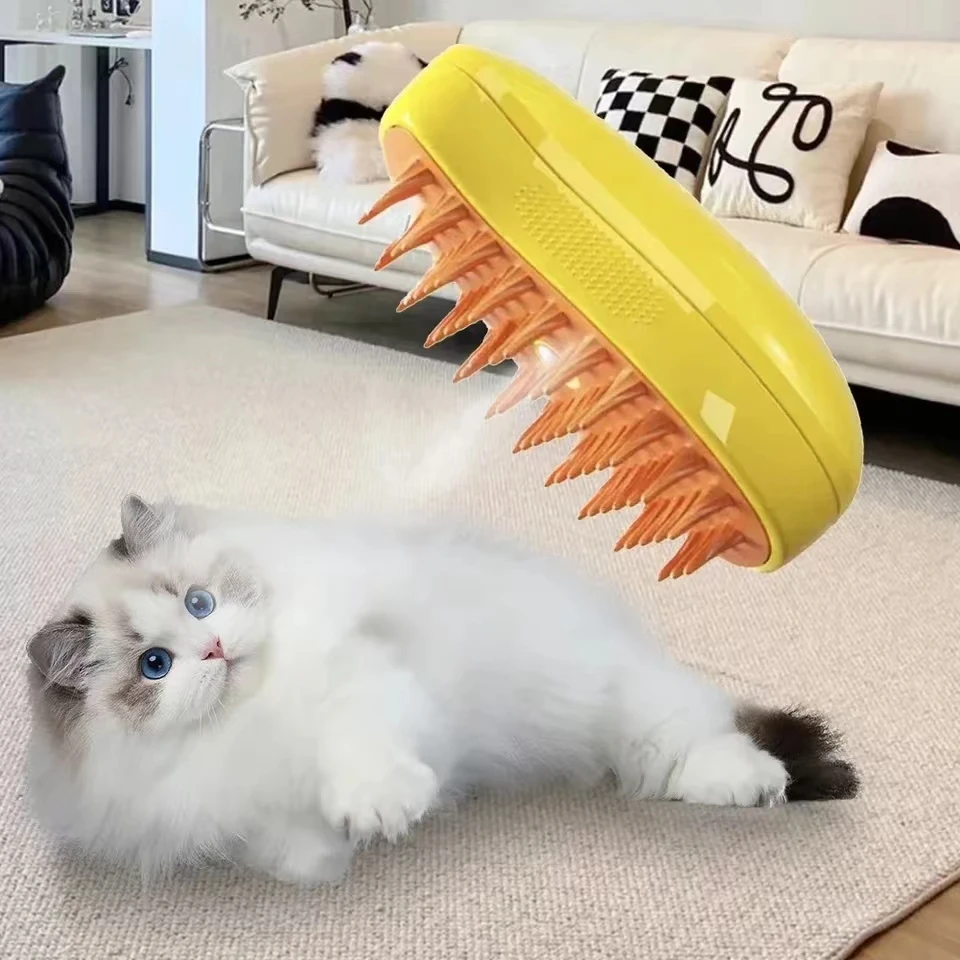 Cat Steam Brush Steamy Dog Brush 3 in 1 Electric Spray Cat Hair Brushes for Massage Pet Grooming Comb Hair Removal Combs