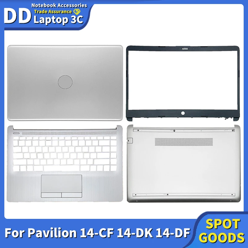 

NEW Laptop LCD Back Cover Front Bezel Palmrest Bottom Case Original For 14-CF 14-DK 14-DF L24469-001 Notebook Accessories
