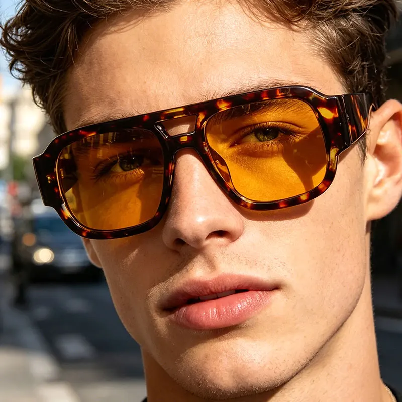 Nouvelles lunettes de soleil à double pont pour hommes, verres optiques pour myopie avec prescription, protection solaire extérieure, lunettes de sport, lunettes de soleil pour femmes