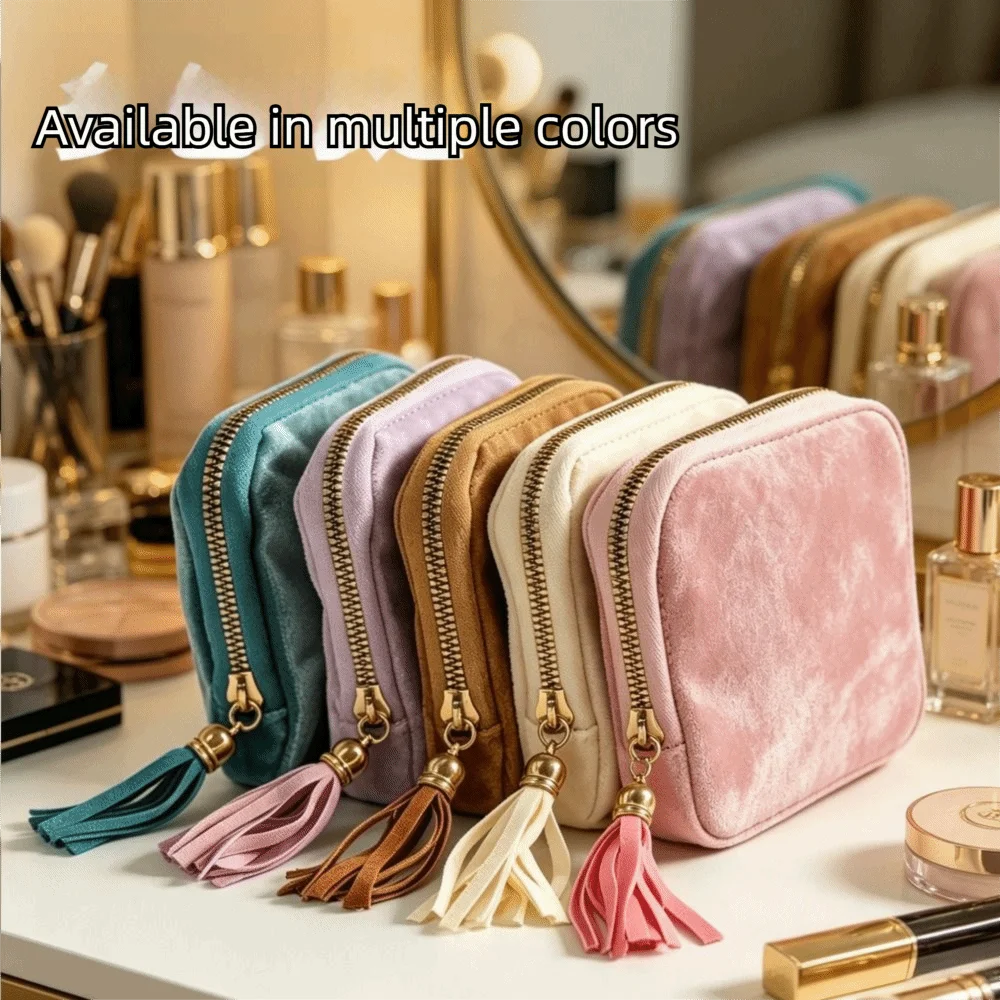 Multifunctional 6-Layer Jewelry Storage Bag Anti-Scratch Portable Women's Wallet Anti-friction Soft Mini Cosmetic Pouch Gift