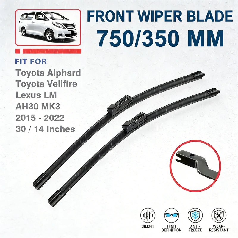

Front Wiper Blades 30"+14" For Toyota Alphard Vellfire Lexus LM AH30 30 300h 350 2015-2022 Windshield Windscreen Car Accessories