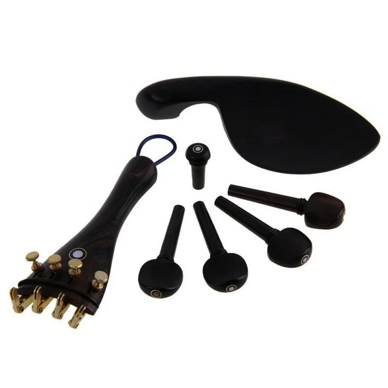 High Quality Ebony Viola Parts Accessories Fully Set Up,Pegs Chin Rest Tailpiece Gut Endpin Finetuner