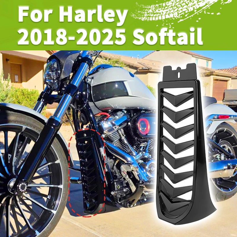 Motorcycle Front Lower Radiator Cover Chin Fairing Spoiler For Harley Softail Breakout Street Bob Fat Bob FXBR 2018-2025