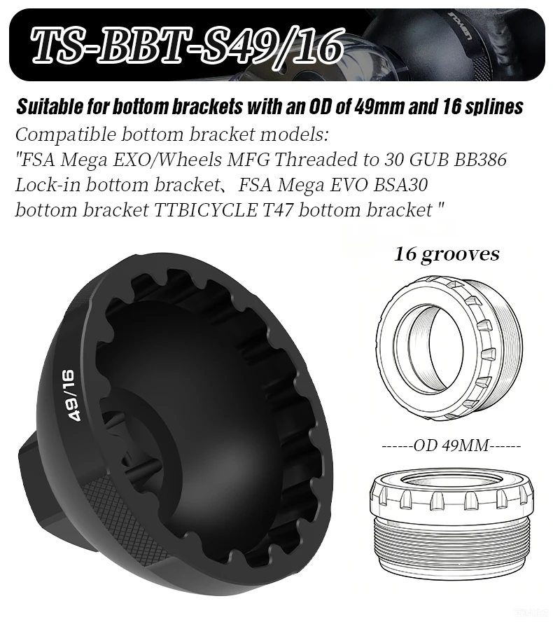 LEBYCLE Fahrrad Tretlager Installieren Und Entfernen Werkzeug SRAM DUB Tretlager Schlüssel Fahrrad BB Reparatur Tool Kit Für BBR60 GXP BB52XT – Detail 7