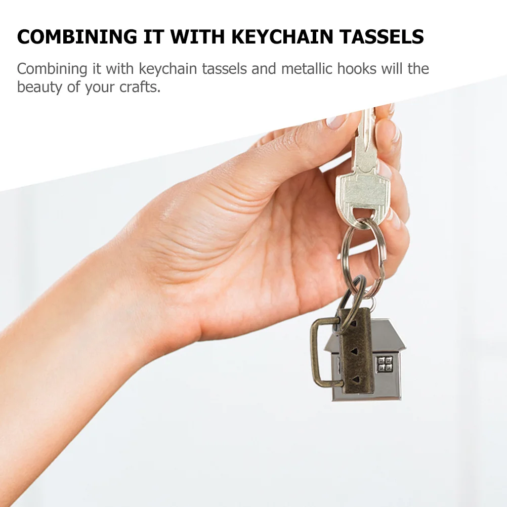 1Set Keychain Hardware Tail Clip Key Fob Hardware Ribbon Ends Clamps DIY Handbag Accessories Key Chain Making Supplies Keychain