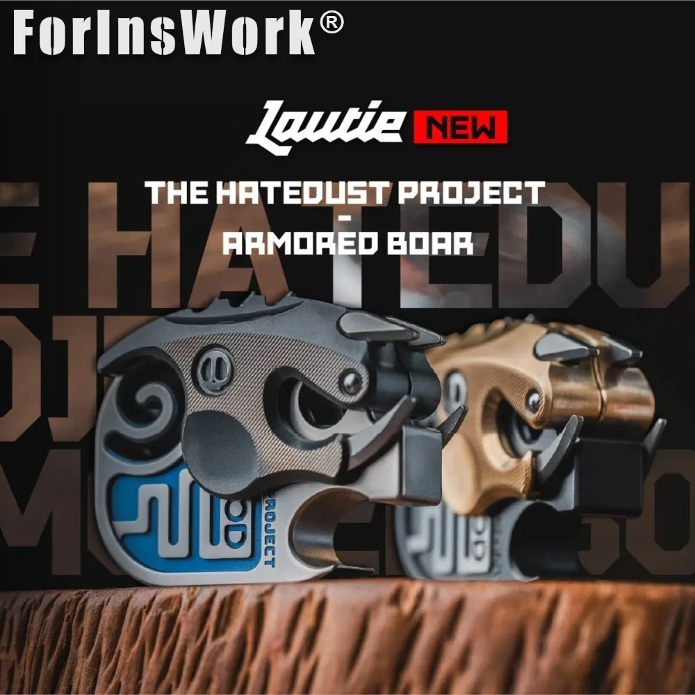 LAUTIE & THE HATEDUST PROJECT Armored Boar Bottle Opener, EDC House Series Office Desk Toys EDC Acessories