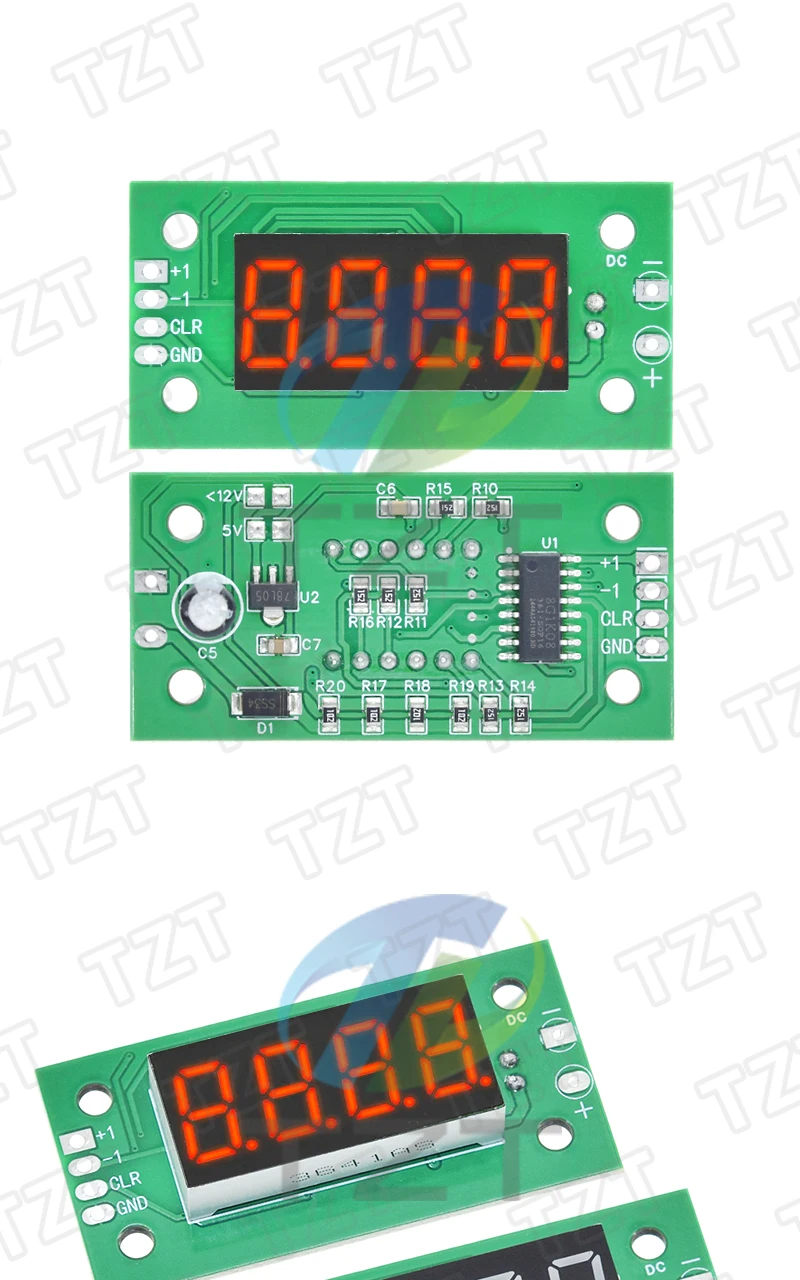 0-9999 DC 4-25V Elektronisches Digitalzählermodul LED Niedrigpegel-Schaltzählermodul mit Stromausfall-Speicherfunktion – Detail 5