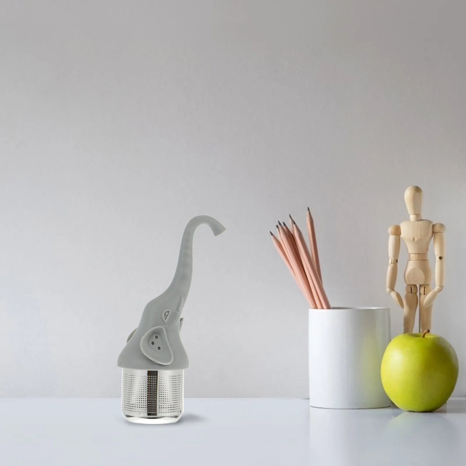 

1pc Creative Steeper Penguin Shape Reusable Tea Filter Silicone Stainless Steel Tea Strainer For Home Office Easy Clean