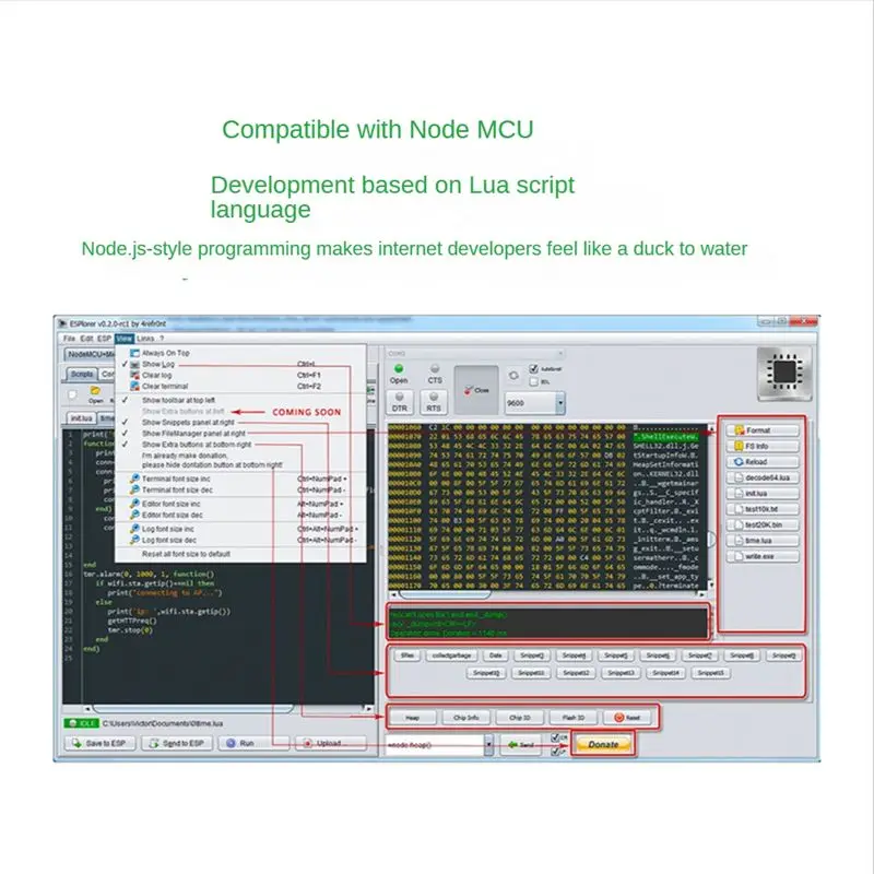 

(ABDH) ESP8266 Wifi Module Micro-Python Development Board IoT Programming Kit Compatible with Arduino
