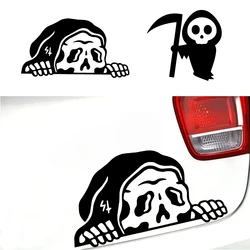 Grim Reaper Lurking Vinyl Sticker Decals Spooky Skeleton Peeker Stickers For Car Window, Bumper, Laptop Decoration