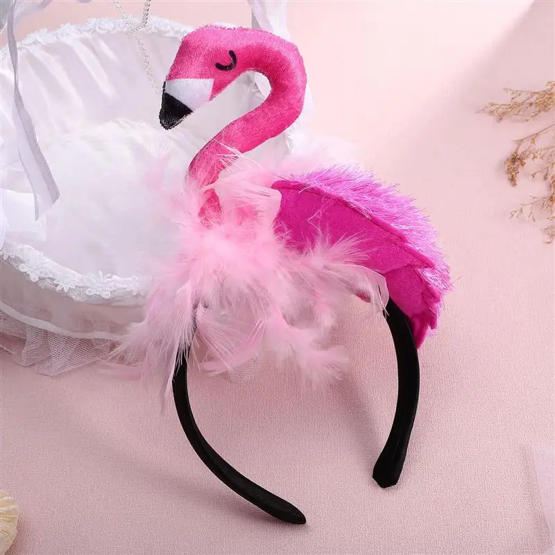 Flamingo Headband Decorative Holiday Flamingo Hair Band Cosplay Photography Prop Party Headdress Holiday Party Gifts