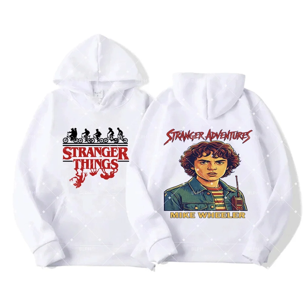 

Stranger Adventures Mike Wheeler Kids and Adult Matching Hoodies, Retro Pop Art Style Family Sweatshirts for Fans