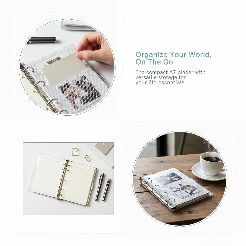 

New Document Bag Hand Ledger Student Multi-function Hand Ledger Material Storage Ins Portable Loose-leaf Book