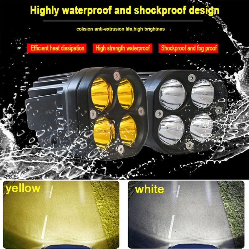 

Светодиодный прожектор 12 В 24 В, рабочий свет, подходящий для автомобилей, мотоциклов, внедорожников, грузовиков, наружного освещения, противотуманных фар и т. д.