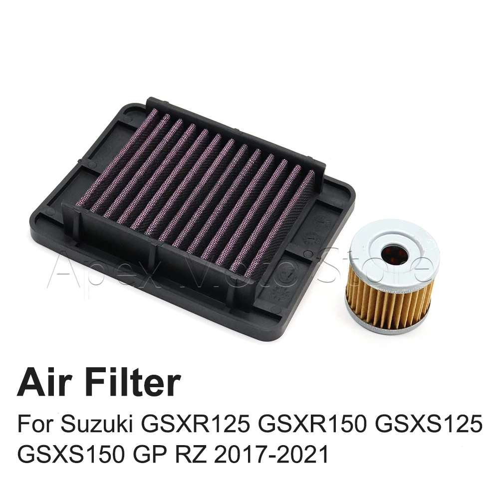 

Motorcycle Accessories High Flow Air Filter Oil Filter Intake Cleaner For Suzuki GSXR125 GSXR150 GSXS125 GSXS150 GP RZ 2017-2021
