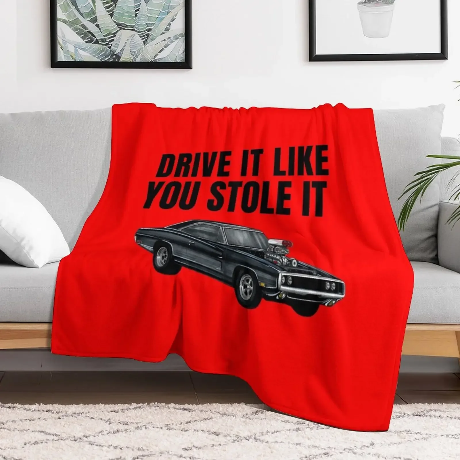 Drive it like you stole it { fast and furious Dom's Charger } Throw Blanket Polar christmas decoration Blankets