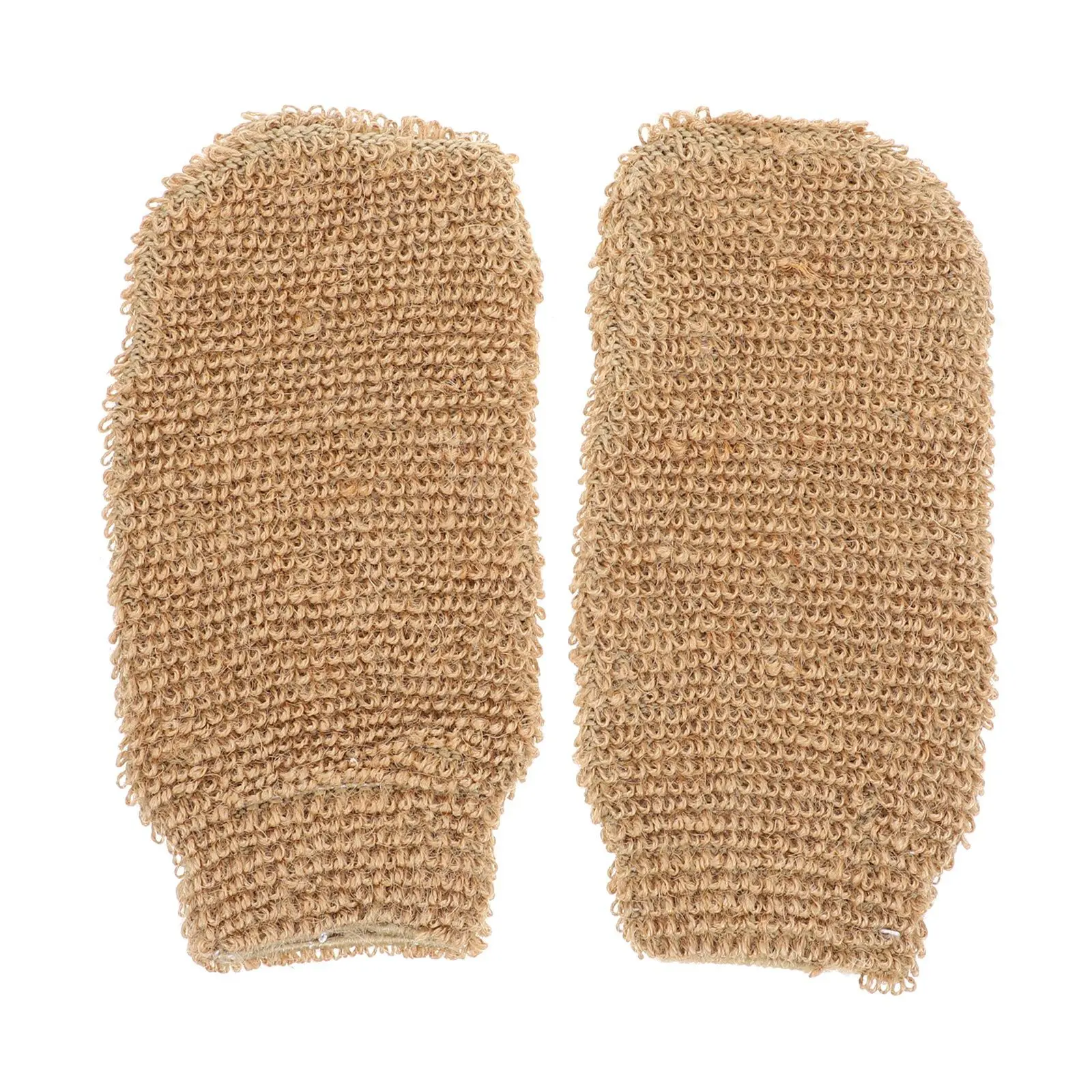 

2 PCS Body Scrub Gloves Jute Bath The Mitten Bathing Tools Clean Bathroom Scrubbing Towels