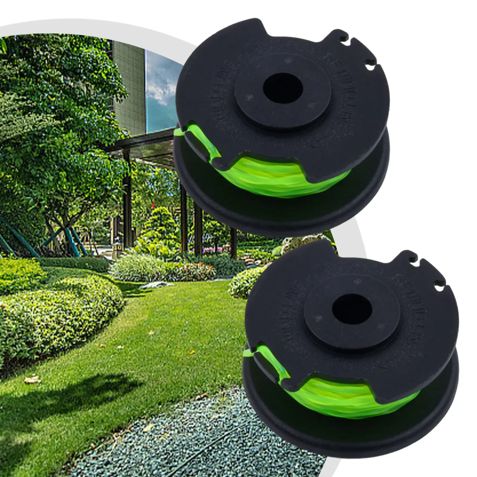 2pcs Spools With Spools Cap Auto Feed System Replacement Part For Karcher For LTR 36 Battery Grass Trimmer Tools Accessories