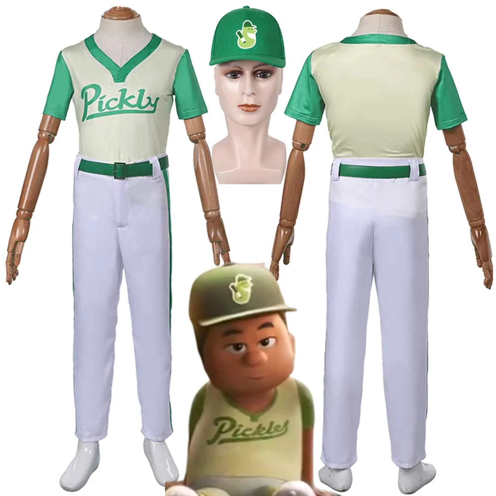 Cartoon TV Win Or Lose Cosplay Children's baseball uniform Green Cap Disguise Hallowmas Outfits Party Carnival Role Play Suits