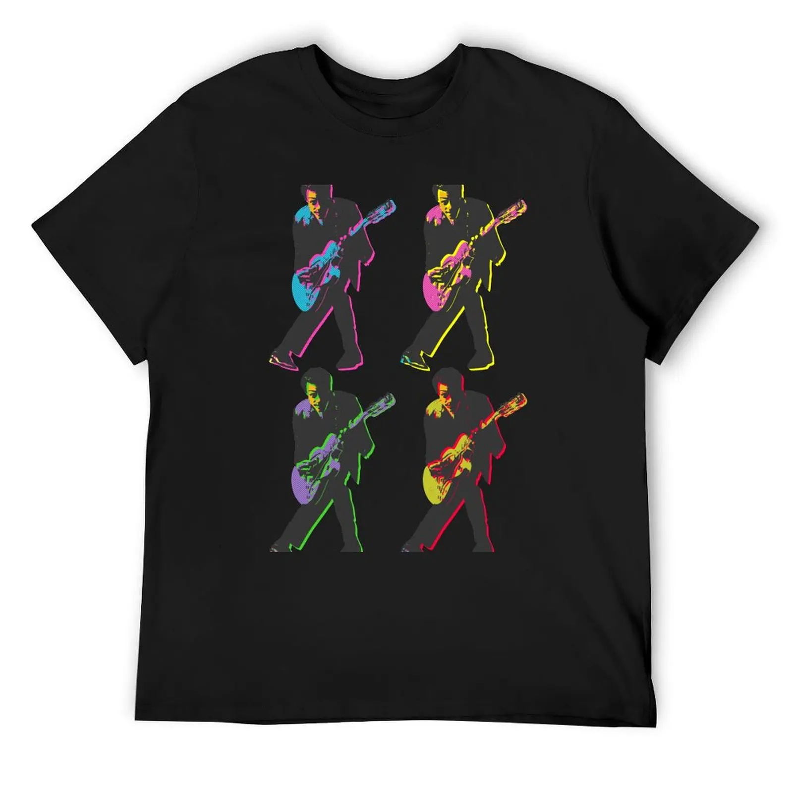 CHUCK BERRY : Rock'n'Roll Guitar Hero T-Shirt sweat blue archive cheap stuff designer shirts slim fit t shirts for men