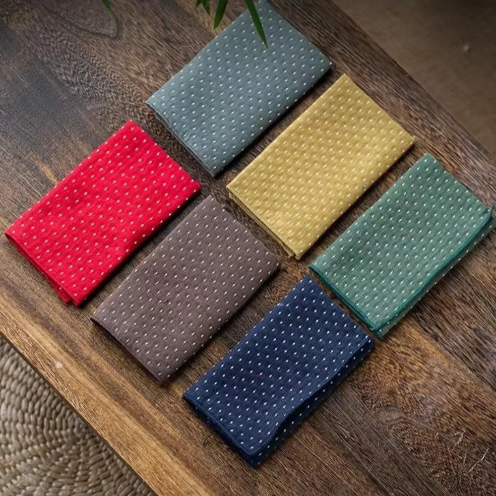 Zen Ramie Linen Tea Towel Multipurpose Cloth Kung Fu Teapot Mat Kitchen Towel Coaster Hand Towels Tea Table Rag Tea Table Use