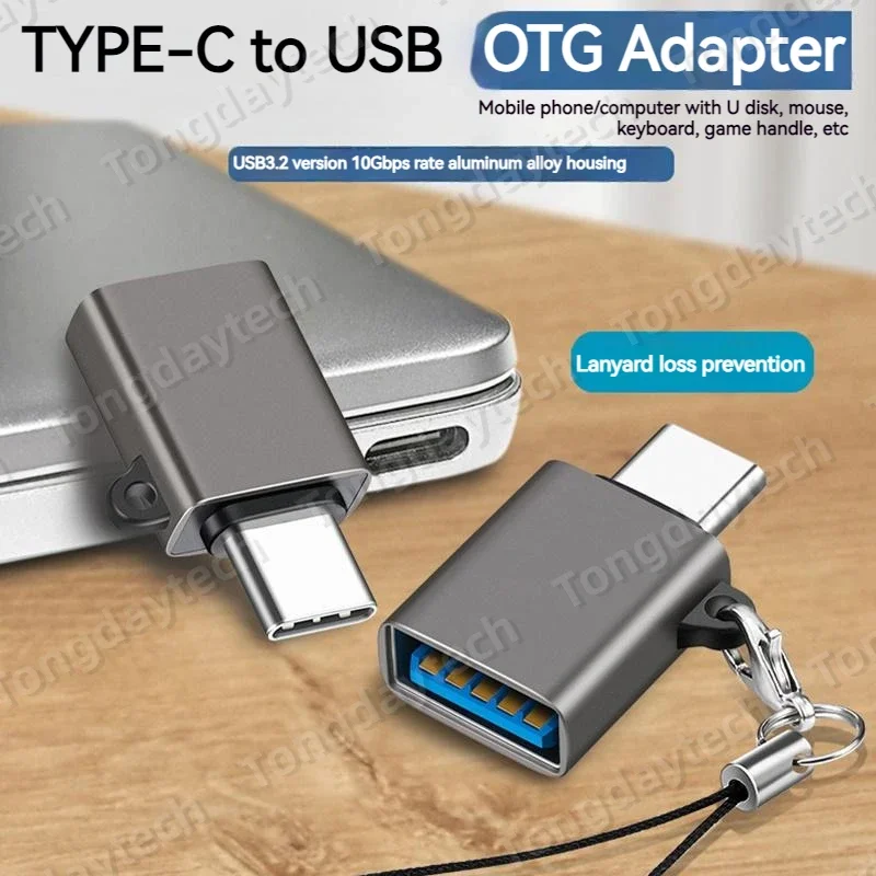 Aluminum Mini USB Type C Adapter Micro USB USB-C OTG Data Transfer Charging Converter for Camera Phone Tablet Notebook U Disk