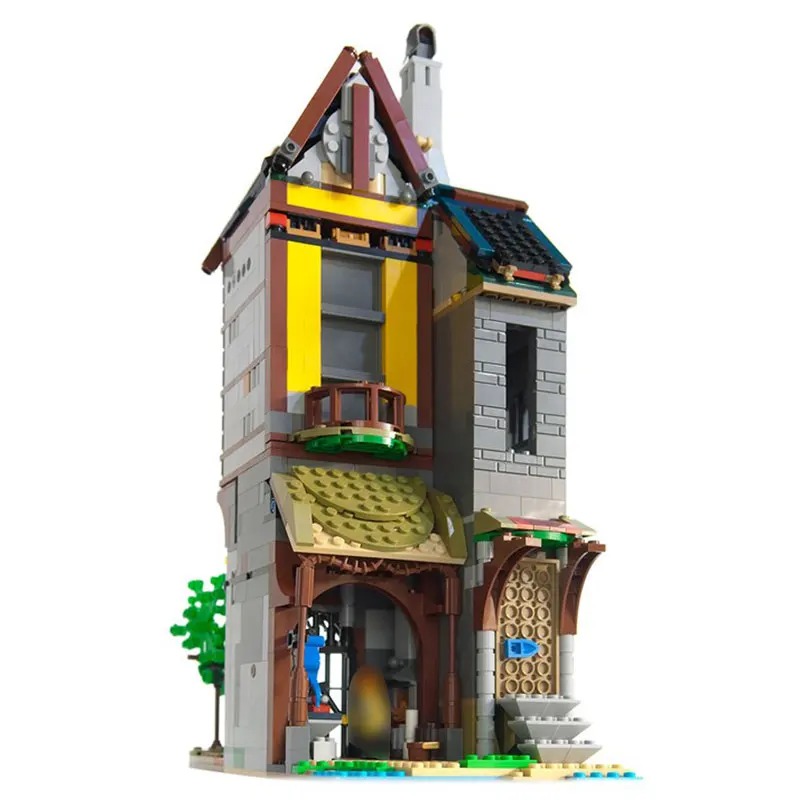 MOC-93395 blocos medievais smithy blocos de construção montam pequenas partículas tijolo arquitetura montagem criativa construção