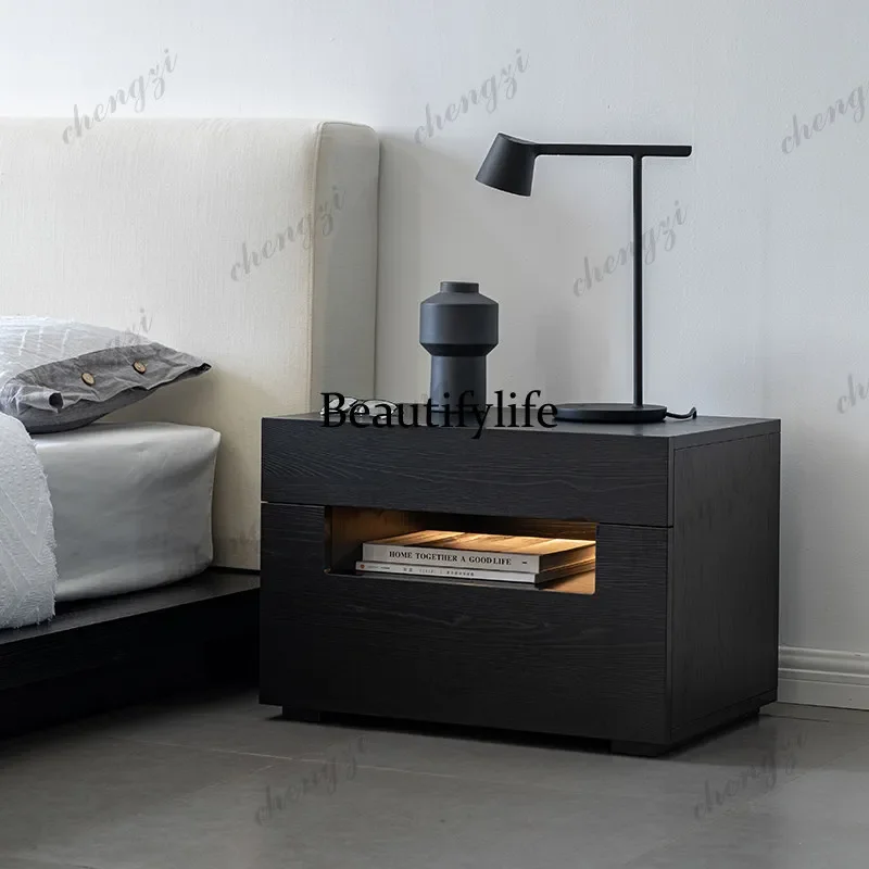 European Decor Bedside Table Protect Princess Unique Black Bedside Table Drawer Nordic Luxury Mesa De Cabeceira Room FurnitureAB