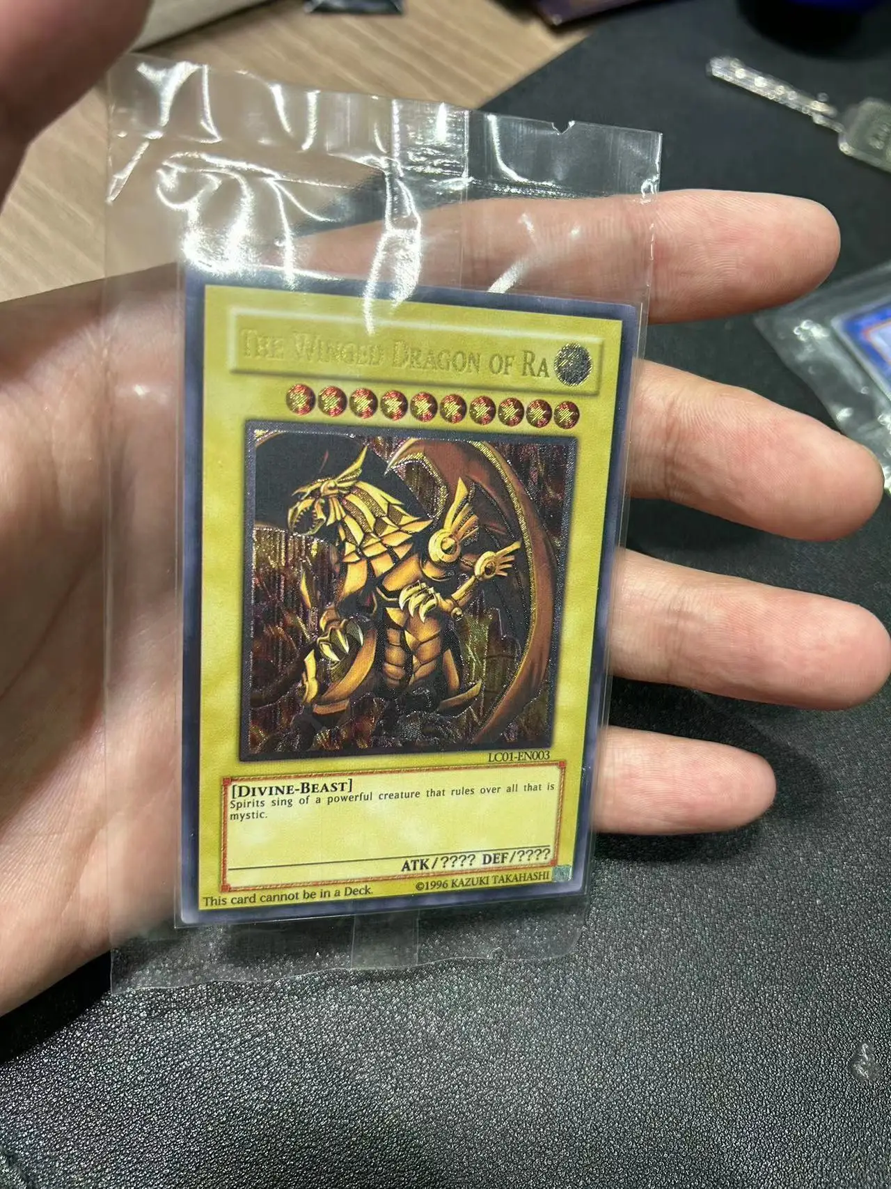 Yu Gi Oh Ultimate Rare/UTR TCG The Winged Dragon of Ra(LC01-EN003) Board Game English Collection customize Card (Not Original)