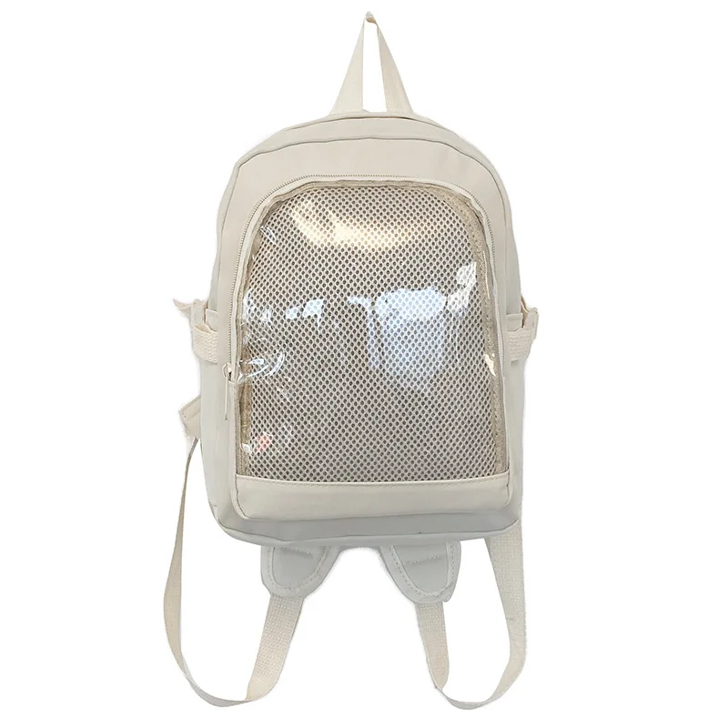 Mini Backpack Women New 2024 Kawaii Itabag Girls With Badges Display Plate Backpack Women Transparent Ita Bag JK Lolita Bag Girl