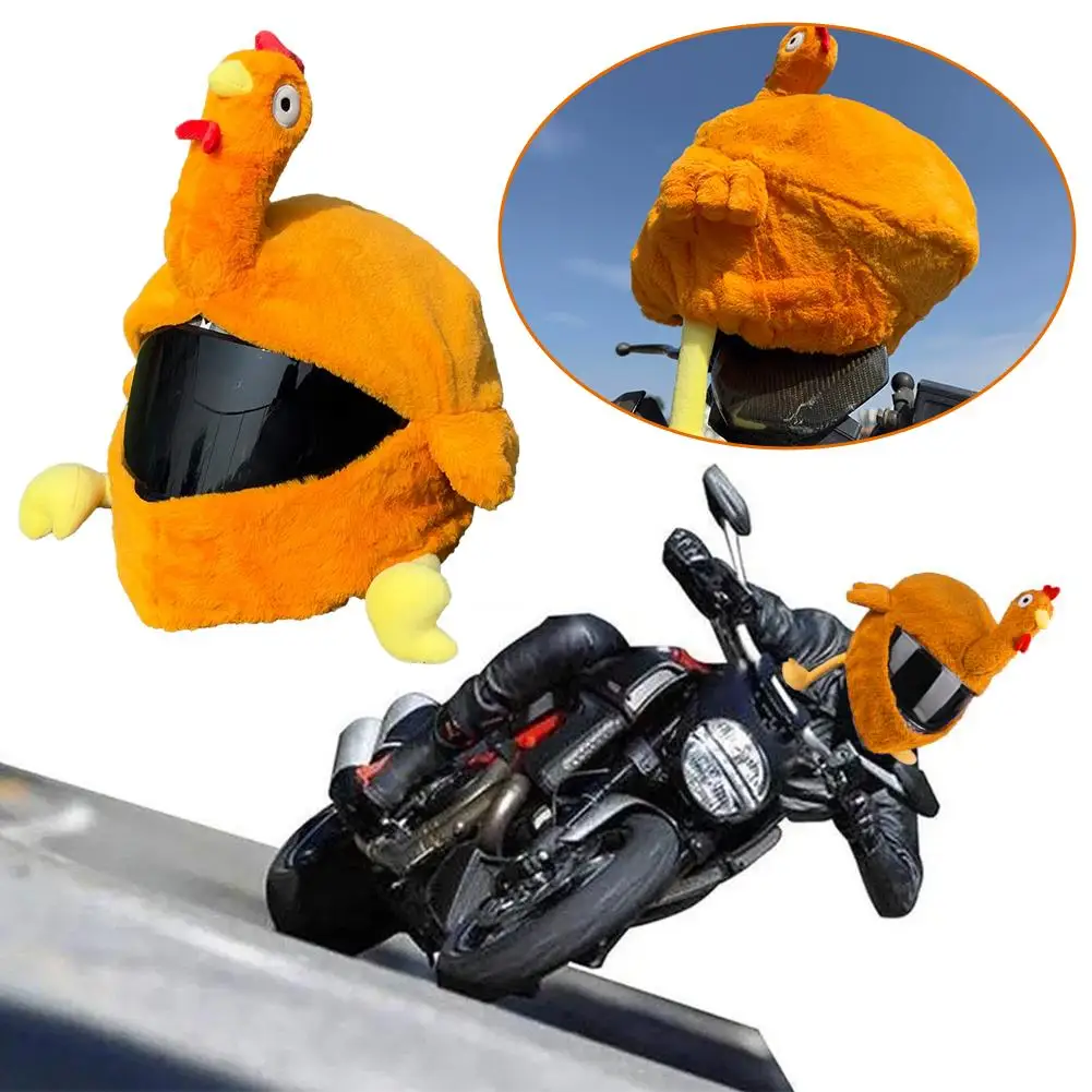 

Motorcycle Full Helmet Cover Cartoon Plush Turkey Helmet Decor Funny Christmas Cover Helmet Motorcycle Cover Accessories He N0K9