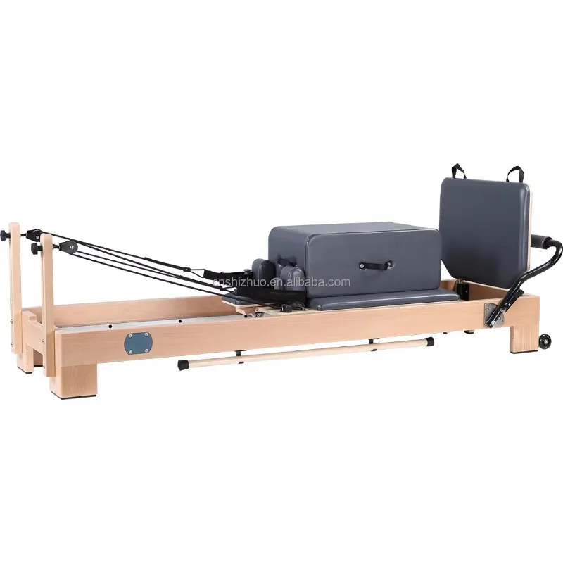 

YTYIN Dezhou Shizhuo 2020 Half Trapeze Wood Reformer Pilates Machine White Maple Wood Pilates Reformer For Oga Studio