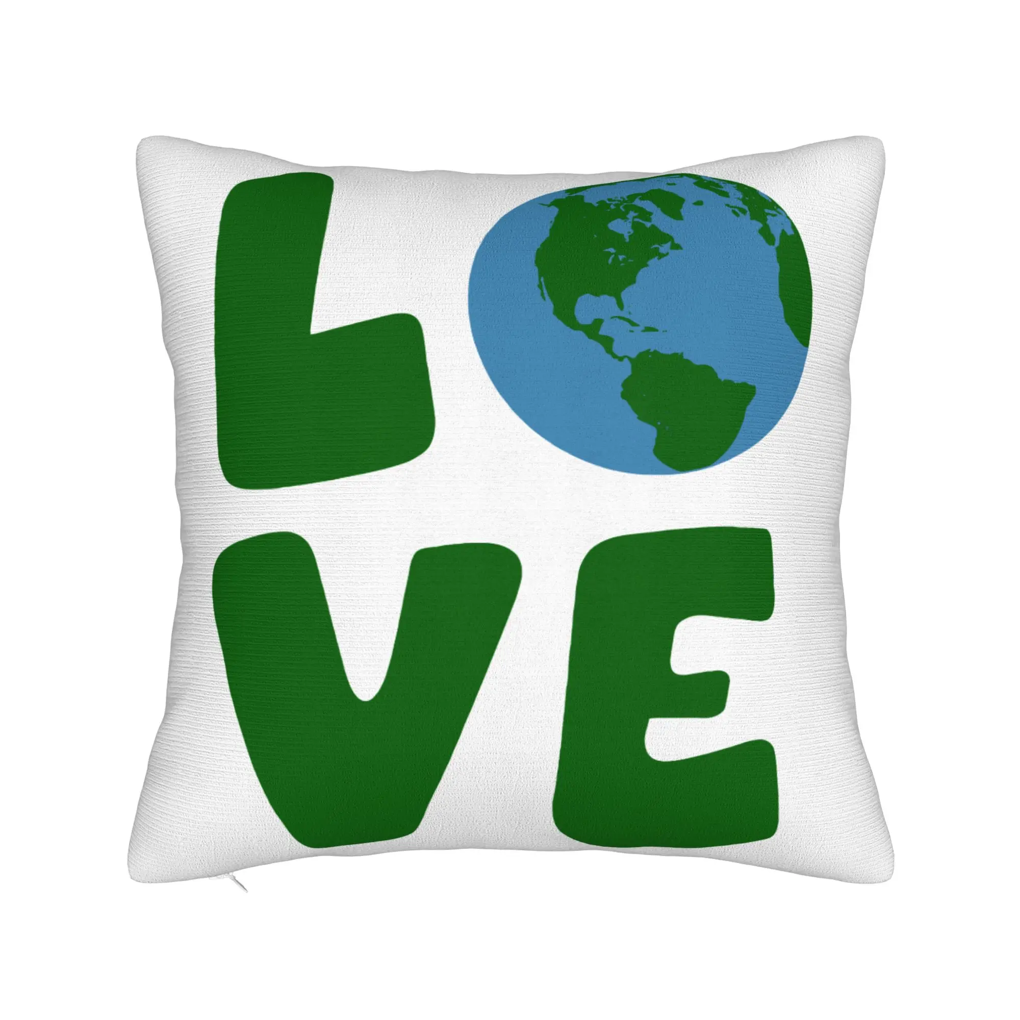Love the Mother Planet Pillowcase Cushion Cover Earth Day Protect Environment Throw Pillow Case Cover Home Dropshipping 40X40cm