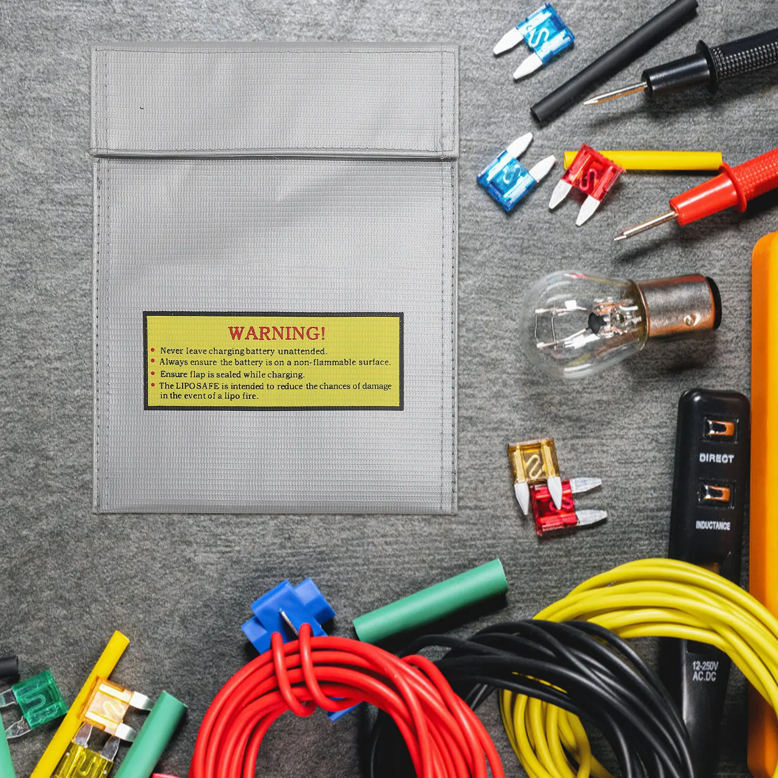 Batteries Fire Proof Bag Fireproof Bags Storage Explosion-Proof Safe Batterybag Pouch