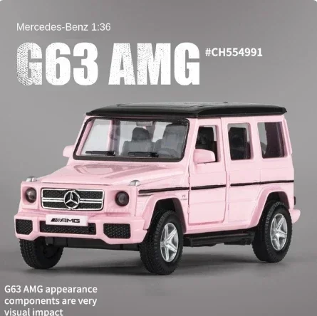 MaKeda1:36 Mercedes Benz G63 Diecast Toy Car Model Vehicle Wheels Defender Alloy Pull Back High Stimulation Collection Toy Gift