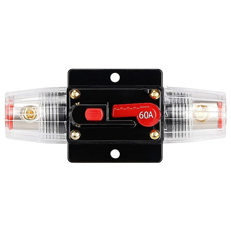 Держатель предохранителя постоянного тока 12-24 В, автоматический выключатель звука, встроенные держатели предохранителей для автомобильной стереосистемы, ручной сброс