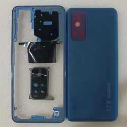 For Xiaomi Redmi Note 11 4G / Note 11S Full Housing Case Middle Frame+Battery Back Cover Rear Door With Camera Lens Repair Parts