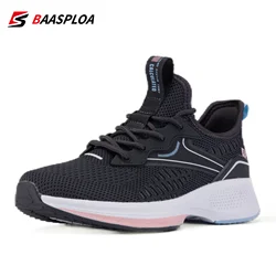 Baasploa 2023 New Women Sneaker Breathable Knit Running Shoes Female Comfortable Tenis Sneaker Fashion Walking Shoes