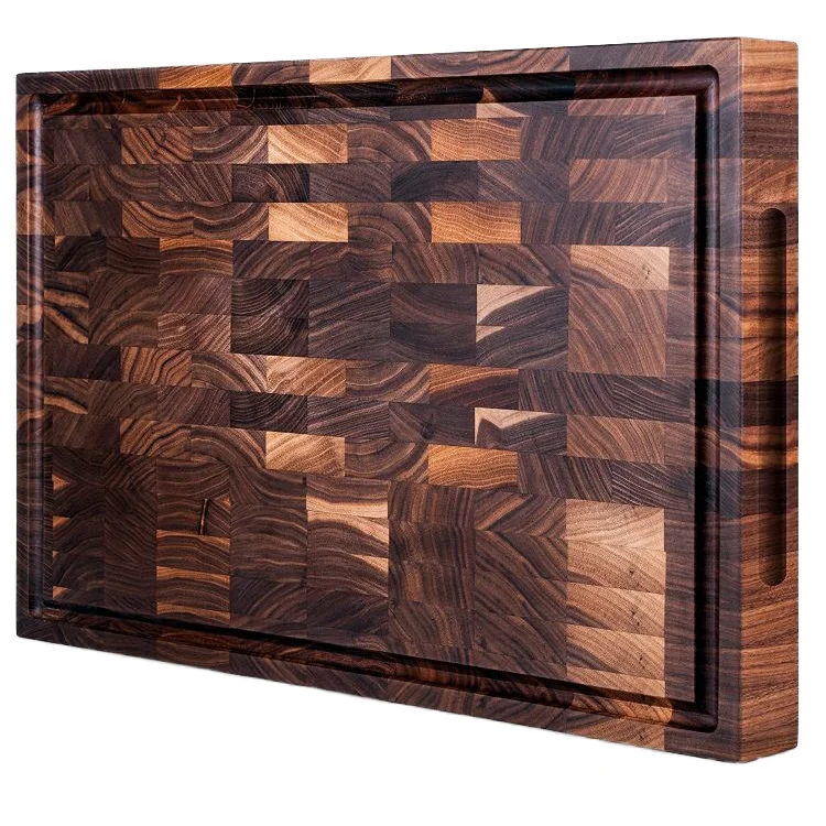 Wood Cutting Board for Kitchen Reversible Wooden Chopping Board With Juice Grooves (Large 18x12x1.5 End Grain)