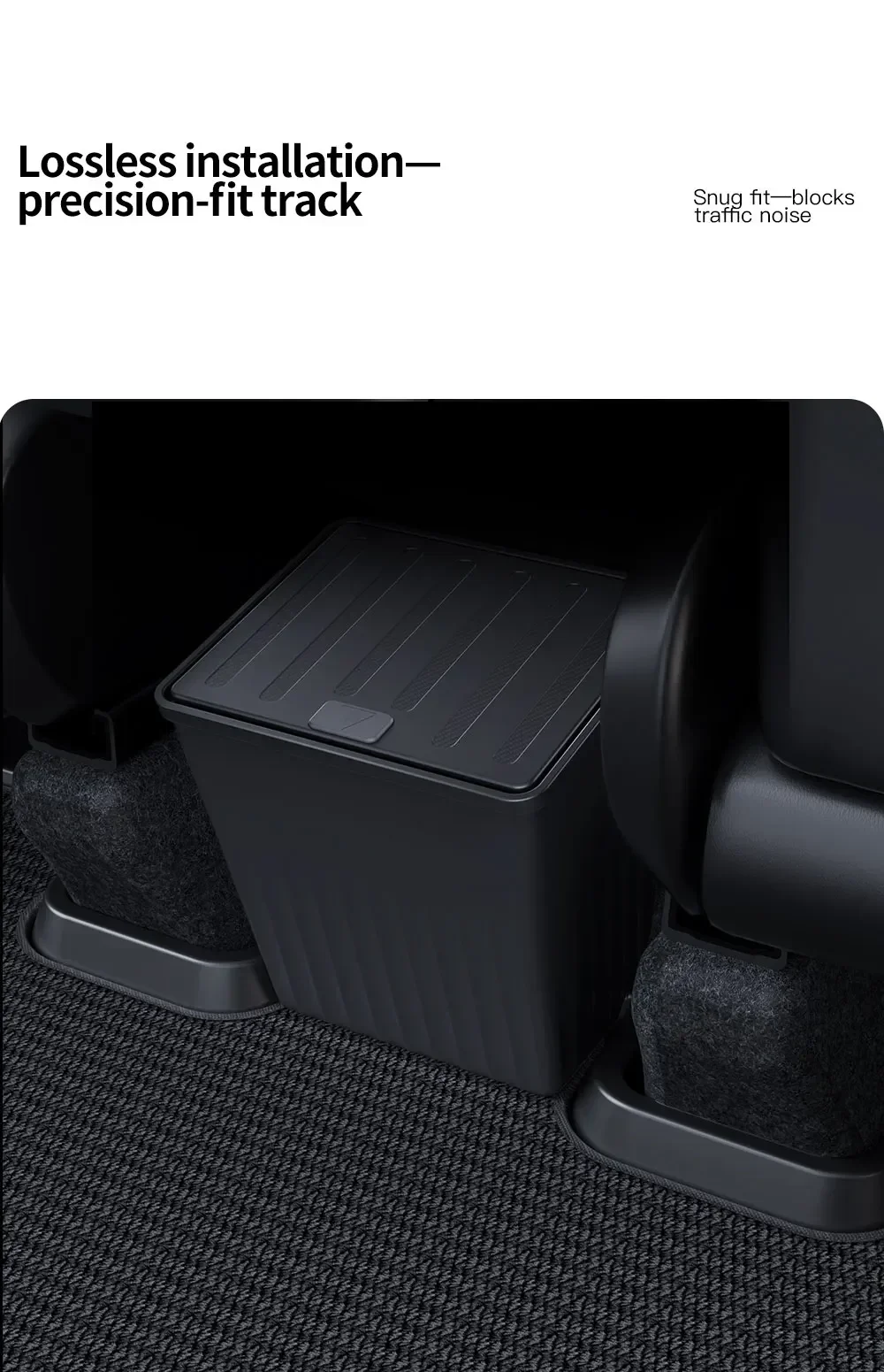 Für Tesla Model Y Juniper 2026 2025 Vorderer und Hinterer Sitz-Aufbewahrungsbox mit Abdeckung, Auto-Mülleimer, Regenschirm-Organizer, Zubehör – Detail 12