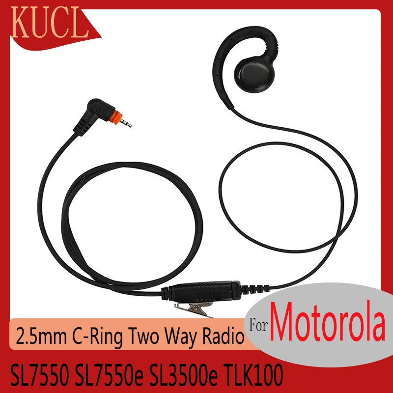 Two Way Radio Headset for Motorola,Earpiece for Walkie Talkie,Single Pin,C-Ring,TLK100, SL300, SL7550, SL7550e, SL3500e, TLK 100